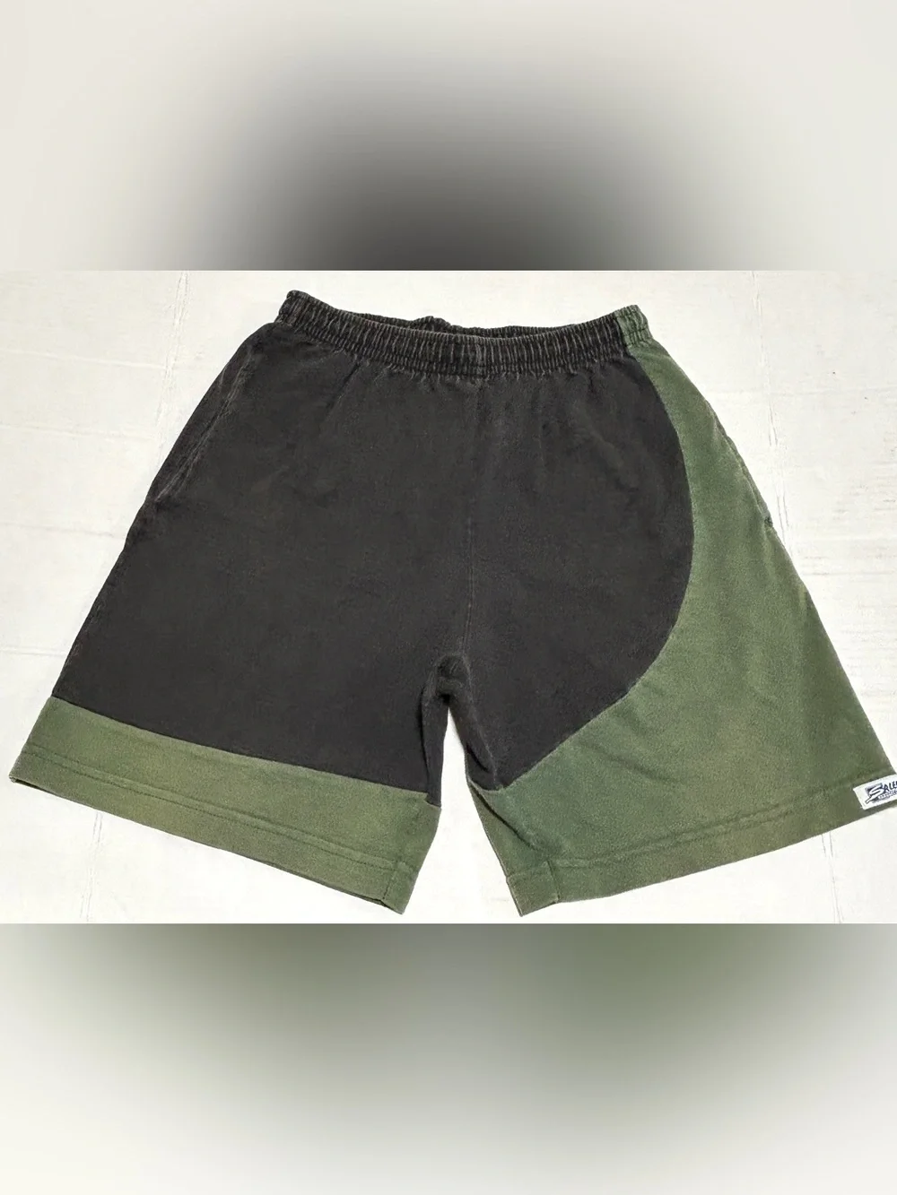 Black and Olive Green Men’s Athletic Shorts